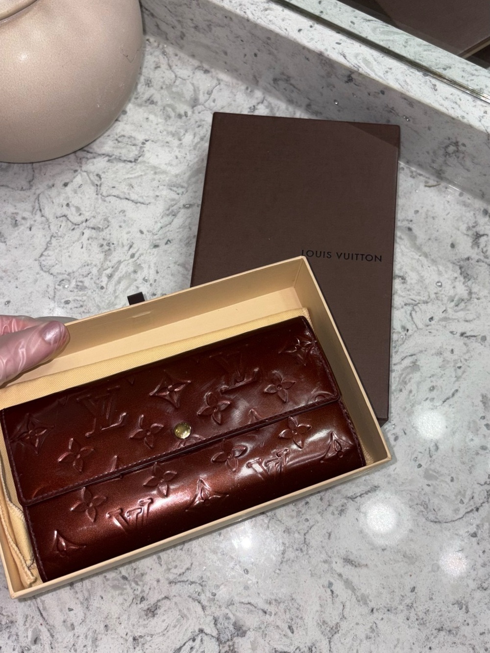 Louis Vuitton Vernis Monogram Continental Wallet - Bordeaux Patent - Picture 9 of 9